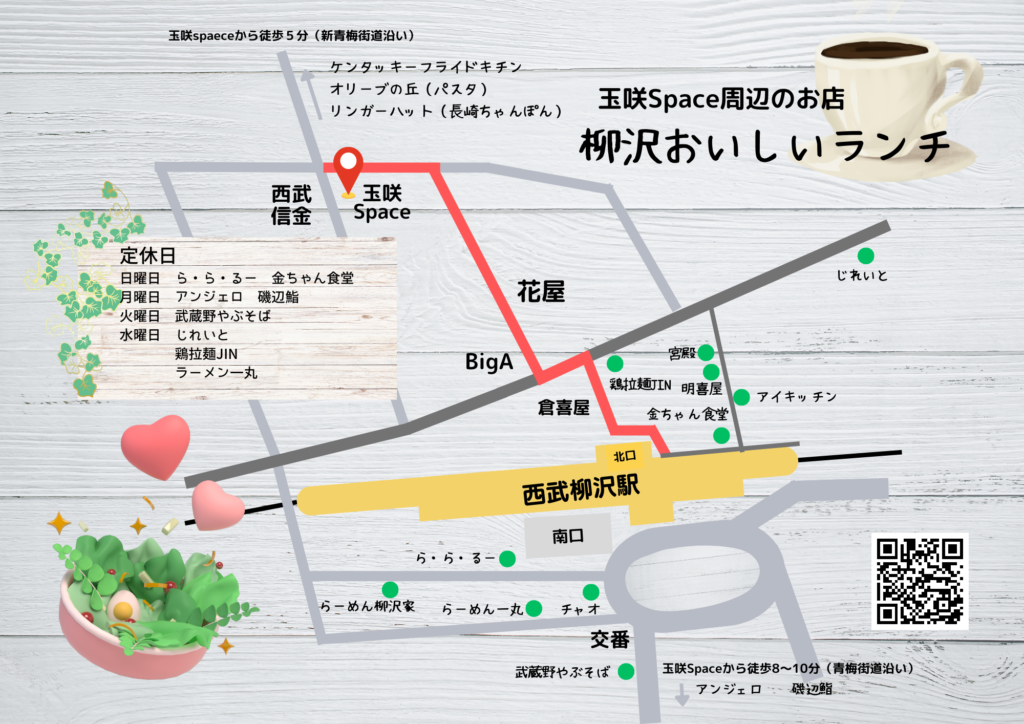 西武柳沢駅周辺のおいしいランチマップ